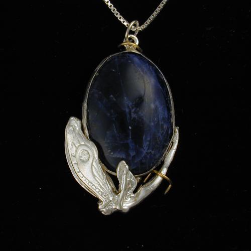 Night Fairy Sterling Silver and Sodalite Pendant