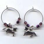 Running Horse Hoop Earrings