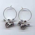 Galloping Horse Hoop Earrings