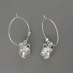 Wolf Head Hoop Earrings