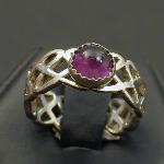 Medium Knotwork Ring with Amethyst