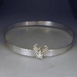 Sterling silver half-inch high circlet crown. Adorned with a Dragon.