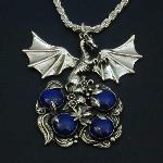 Lapis Dragon Egg Nest Pendant