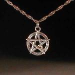 This is a one-inch sterling silver pentagram.