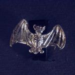 Sterling silver bat ring